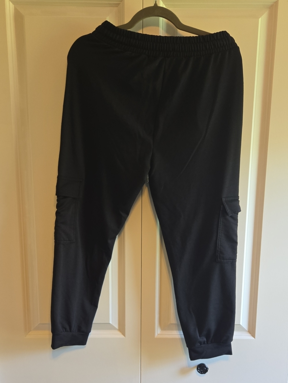 R. Sofia Black Cargo Jogger Sweatpants - S